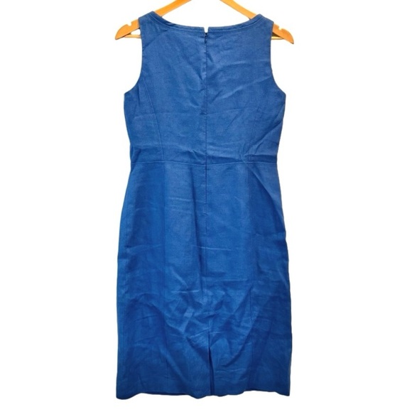 Talbots Irish Linen V-Neck Sheath Dress - Picture 2 of 5